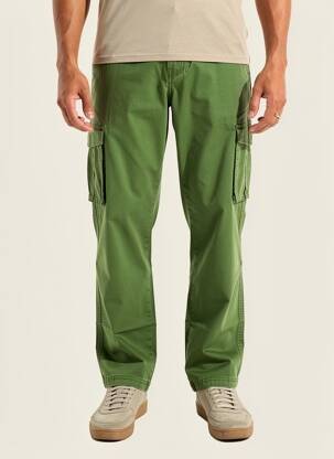 Pantalon cargo slim taille normale vert BLEND homme