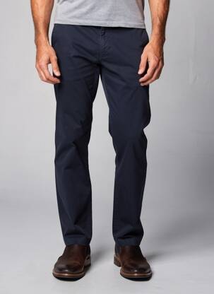 Pantalon chino tissage popeline taille normale bleu BENSON & CHERRY homme