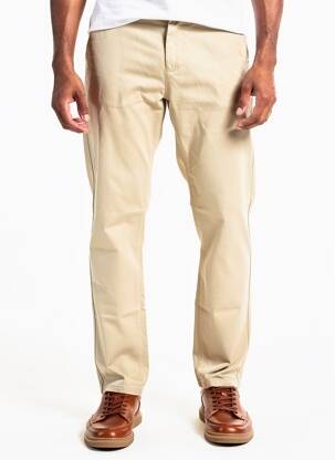 Pantalon chino tissage popeline taille normale beige BENSON & CHERRY homme
