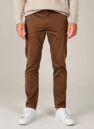 Pantalon chino stretch taille normale marron BENSON & CHERRY homme