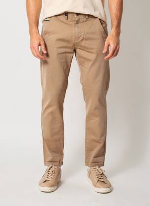 Pantalon chino stretch taille normale marron BENSON & CHERRY homme