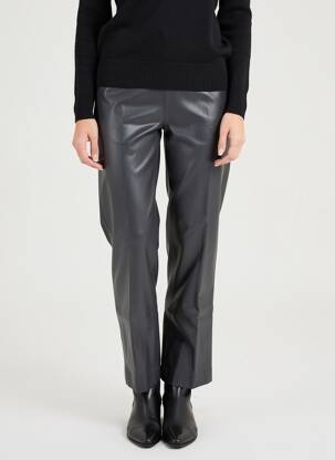 Pantalon droit stretch taille normale gris B.YOUNG femme