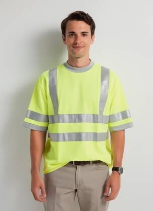 T-shirt coupe droite manches courtes jaune ID IDENTITY homme