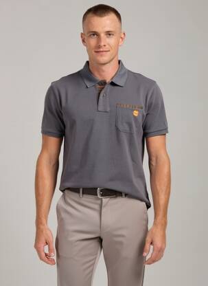Polo stretch manches courtes gris DIKE homme