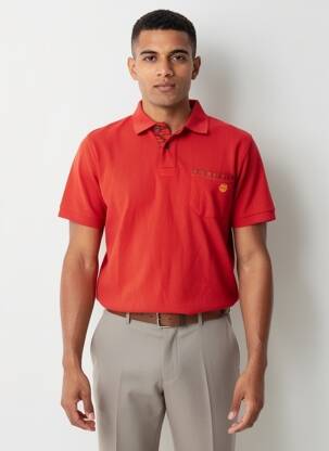 Polo stretch manches courtes orange DIKE homme
