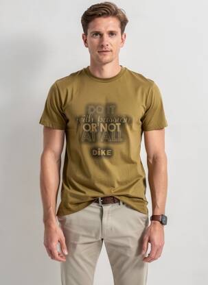 T-shirt coupe cintrée manches courtes vert fonce DIKE homme