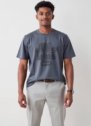 T-shirt coupe cintrée manches courtes gris DIKE homme