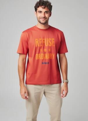 T-shirt coupe cintrée manches courtes orange DIKE homme
