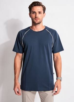 T-shirt coupe cintrée manches courtes bleu DIKE homme