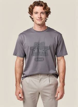 T-shirt coupe cintrée manches courtes gris DIKE homme