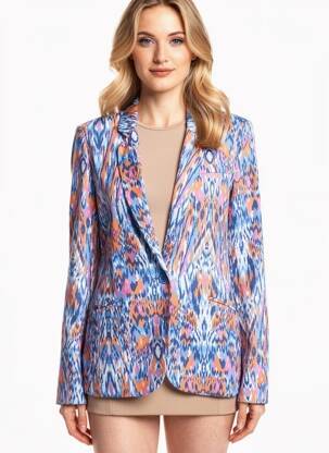 Blazer poches bleu LILI SIDONIO femme