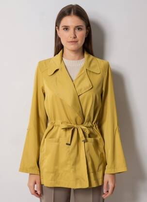 Trench tissage popeline sans capuche jaune TIFFOSI femme