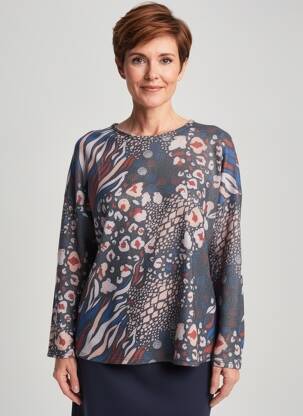 Pull coupe droite manches longues noir QUATTRO femme