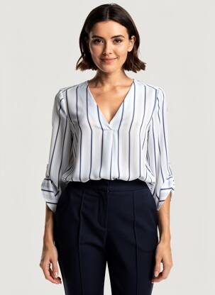 Blouse manches 3/4 manches 3/4 bleu TIFFOSI femme