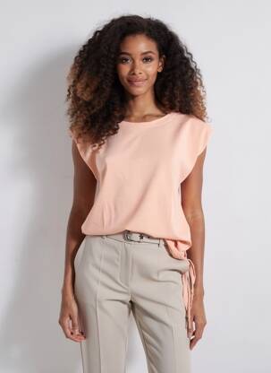 Top stretch manches courtes rose DREAM VALLEY femme