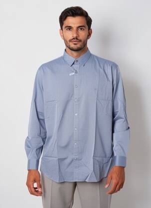 Chemise manches longues imprimé fantaisie bleu CALVIN KLEIN homme
