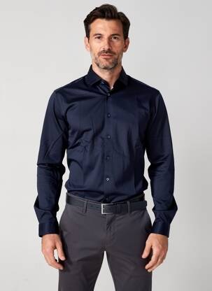 Chemise manches longues coupe cintrée bleu CALVIN KLEIN homme