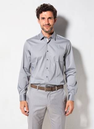 Chemise manches longues coupe cintrée gris STRELLSON homme