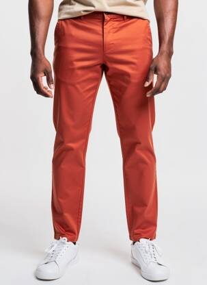 Pantalon chino tissage popeline taille normale orange TOMMY HILFIGER homme