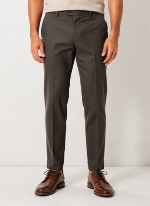 Pantalon slim tissage chiné taille basse marron SCOTCH & SODA homme