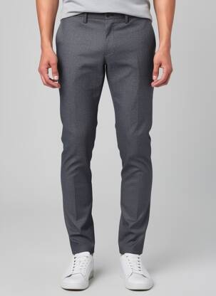 Pantalon slim tissage chiné taille basse bleu TOMMY HILFIGER homme