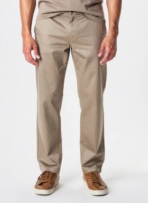 Pantalon chino tissage popeline taille normale beige SELECTED homme