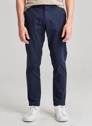 Pantalon chino tissage popeline taille normale bleu SCOTCH & SODA homme