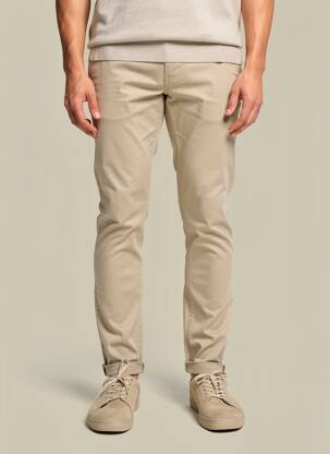 Pantalon chino tissage popeline taille normale beige R95TH homme