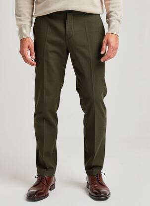 Pantalon chino tissage chiné taille normale vert SCOTCH & SODA homme