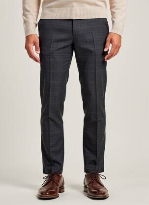 Pantalon chino fermeture zippée sous rabat avec crochet taille normale bleu ANTONY MORATO homme