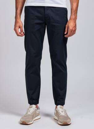 Pantalon droit tissage popeline taille normale bleu SELECTED homme