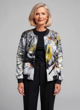 Blouson col v noir DOLCEZZA femme