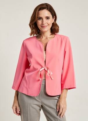 Veste chic manches 3/4 rose DIVAS femme