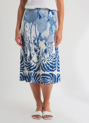Jupe mi-longue stretch bleu JEI'S BY LETIZIA DENARO femme