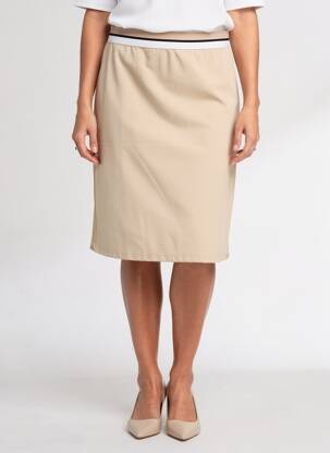 Jupe mi-longue stretch beige TUZZI femme