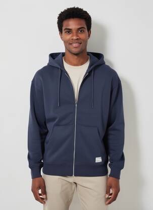 Veste casual resserrée sur le bas bleu SOLID homme