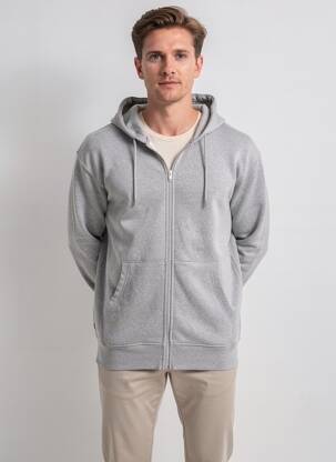 Veste casual resserrée sur le bas gris SOLID homme