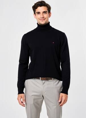 Pull stretch manches longues noir TEDDY SMITH homme