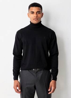 Pull stretch manches longues noir TEDDY SMITH homme