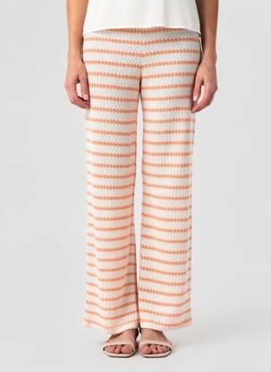 Pantalon droit stretch taille normale orange LE TEMPS DES CERISES femme