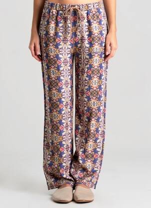 Pantalon droit tissage crêpe taille normale violet ONLY femme