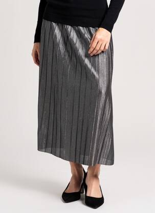 Jupe longue coupe fluide gris TEDDY SMITH femme