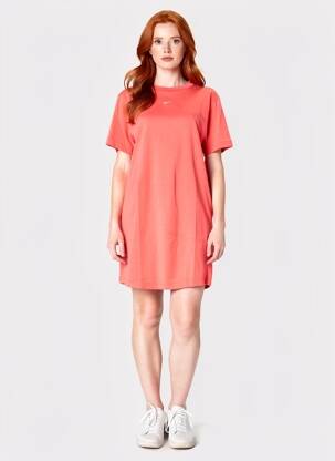 Robe courte manches courtes manches courtes rose NIKE femme
