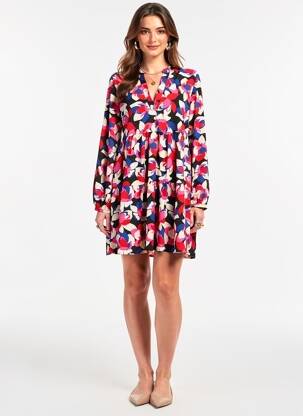 Robe courte manches longues manches longues rose ONLY femme