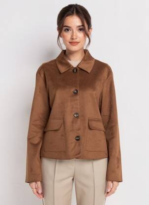 Veste casual tissage suedine marron VERO MODA femme