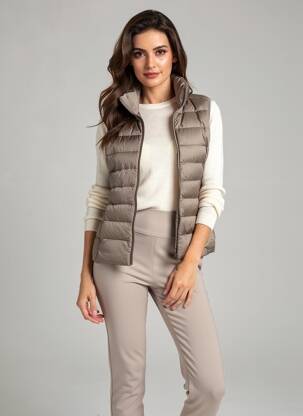 Doudoune poches sans capuche marron DEELUXE femme