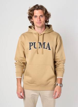 Sweat-shirt à capuche tissage jersey manches longues beige PUMA homme