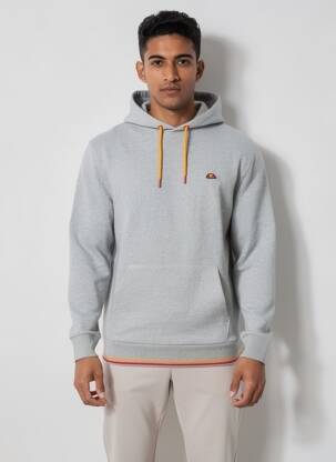 Sweat-shirt à capuche tissage jersey manches longues gris ELLESSE homme