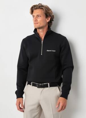 Sweat-shirt broderie manches longues noir JACK & JONES homme
