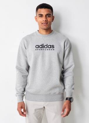 Sweat-shirt stretch manches longues gris ADIDAS homme